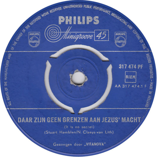 Vitanova - Daar Zijn Geen Grenzen Aan Jezus' Macht 13712 Vinyl Singles Vinyl Goed / Hoes Goed