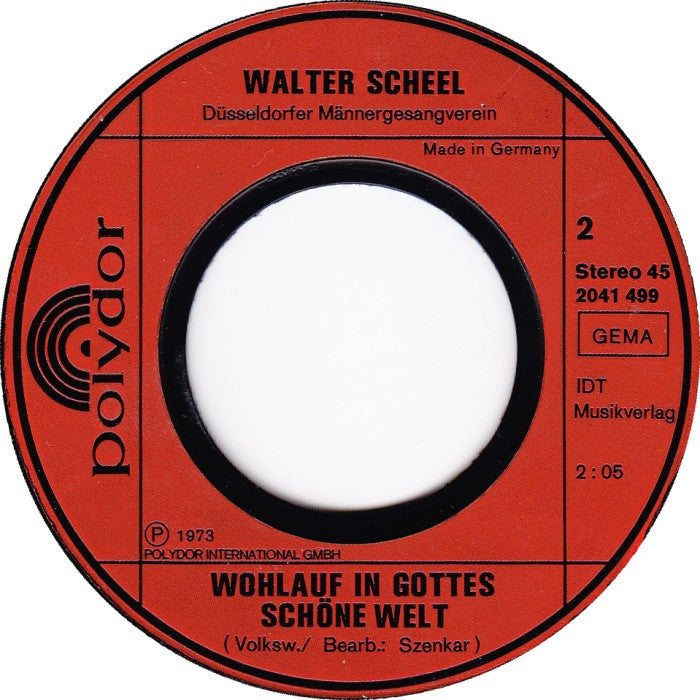 Walter Scheel - Hoch Auf Dem Gelben Wagen 10286 Vinyl Singles Vinyl Goed / Hoes Goed