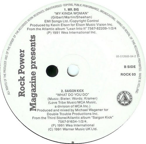 Various - Rock Power Magazine Presents 15052 Vinyl Singles EP Vinyl Goed / Hoes Goed