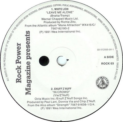 Various - Rock Power Magazine Presents 15052 Vinyl Singles EP Vinyl Goed / Hoes Goed