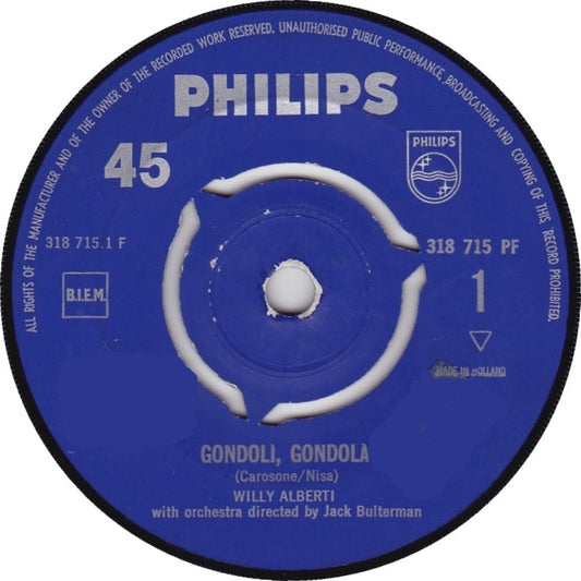Willy Alberti - Gondoli, Gondola 17895 Vinyl Singles Vinyl Goed / Hoes Generic