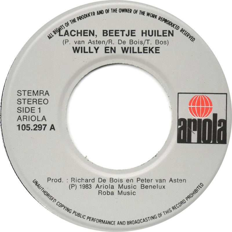 Willy En Willeke - Lachen Beetje Huilen 10247 Vinyl Singles Vinyl Goed / Hoes Goed
