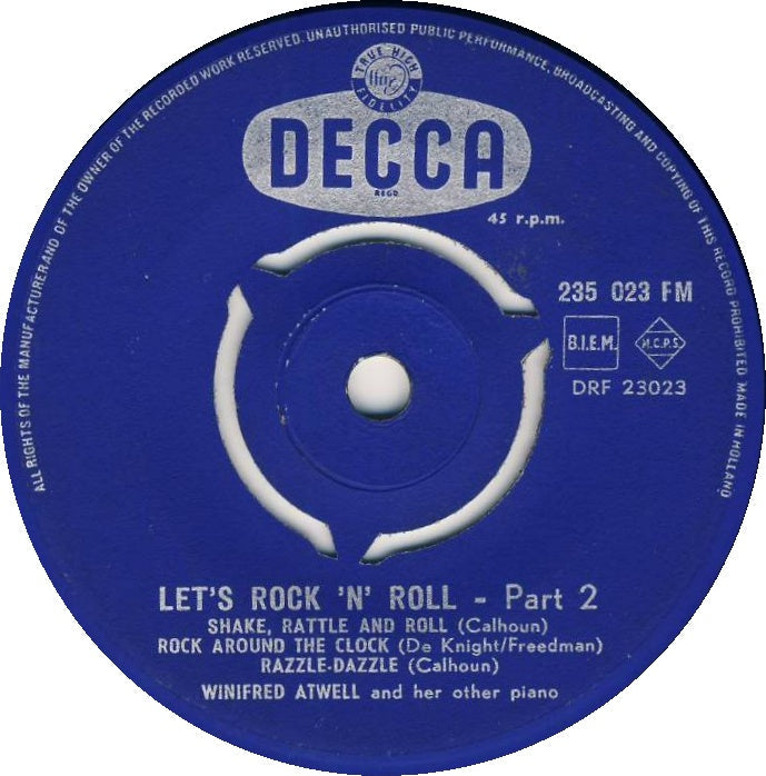 Winifred Atwell und ihr anderes Klavier – Let's Rock 'N' Roll 29075