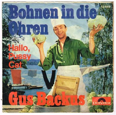 Gus Backus - Bohnen In Die Ohren Vinyl Singles Vinyl Zeer Goed / Hoesje Goed "VINYLSINGLES.NL"