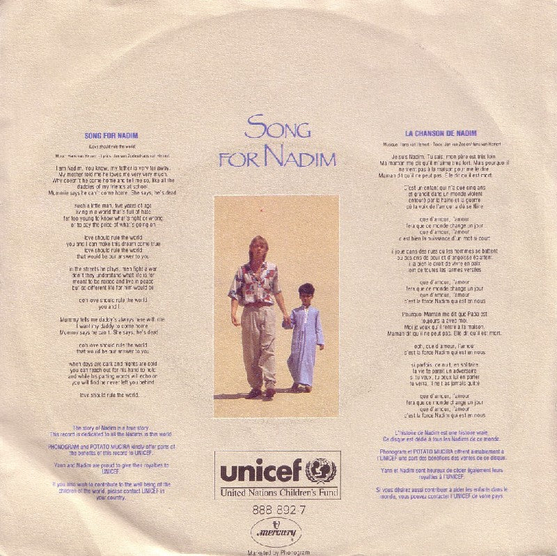 Yann Andersen - Song For Nadim 13605 Vinyl Singles Vinyl Goed / Hoes Goed