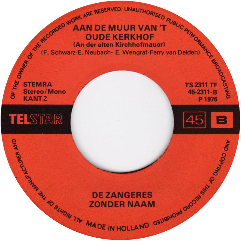 Zangeres Zonder Naam - Mag Ik Van U 'n Lift, Meneer Vinyl Singles Vinyl Goed / Hoes Goed