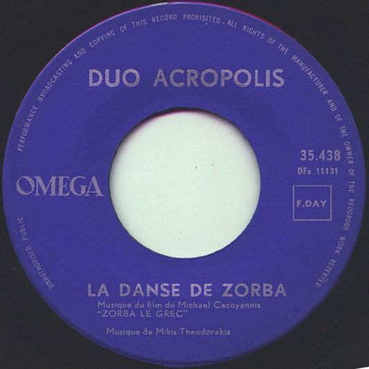 Duo Acropolis - Zorba Le Grec 02133 Vinyl Singles Vinyl Goed / Hoes Generic