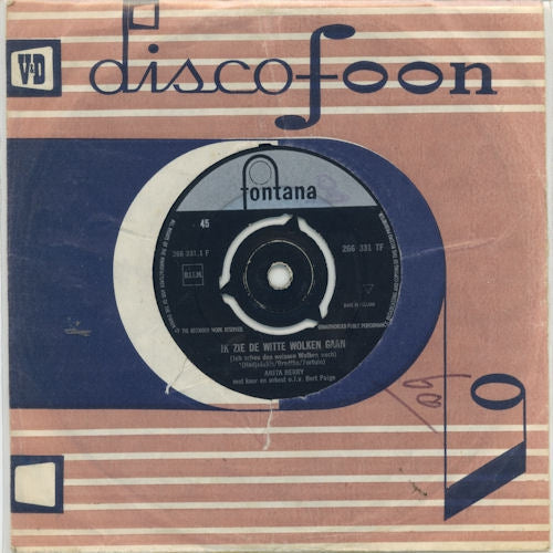 Anita Berry - Ik Zie de Witte Wolken Gaan (B) 00551 Vinyl Singles Hoes: Generic / Vinyl: Gebruikssporen   
