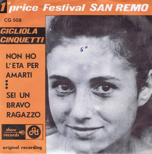 Gigliola Cinquetti – Non Ho L'Eta' (Per Amarti) 30136