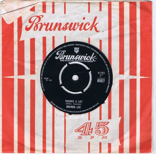 Brenda Lee - Thanks A Lot 03987