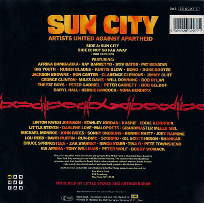 Artists United Against Apartheid - Sun City 35895 Vinyl Singles Vinyl Zeer Goed / Hoesje Goed "VINYLSINGLES.NL"