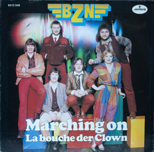 BZN - Marching On 11517 Vinyl Singles Vinyl Zeer Goed / Hoesje Goed "VINYLSINGLES.NL"