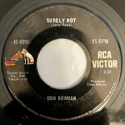 Don Bowman - Surely Not Vinyl Singles Vinyl Zeer Goed / Hoesje Generic "VINYLSINGLES.NL"