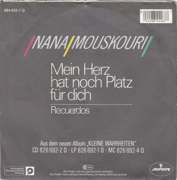 Nana Mouskouri - Mein Herz Hat Noch Platz Für Dich 21660 Vinyl Singles Vinyl Goed / Hoes Goed