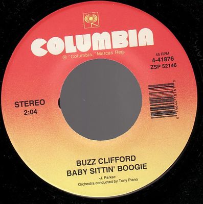 Buzz Clifford - Baby Sittin' Boogie Vinyl Singles Vinyl Zeer Goed / Hoesje Generic "VINYLSINGLES.NL"