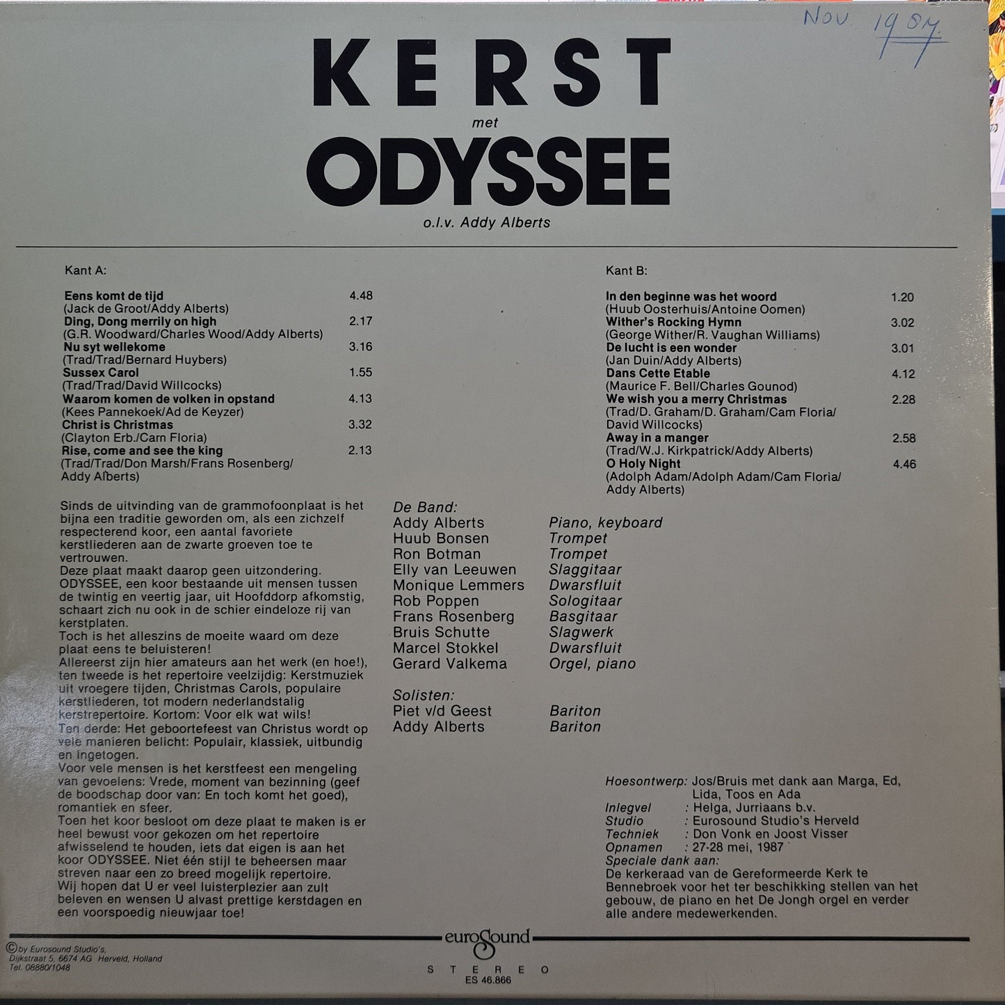 Odyssee - Kerst Met Odyssee (LP) 49108 Vinyl LP JUKEBOXSINGLES.NL   