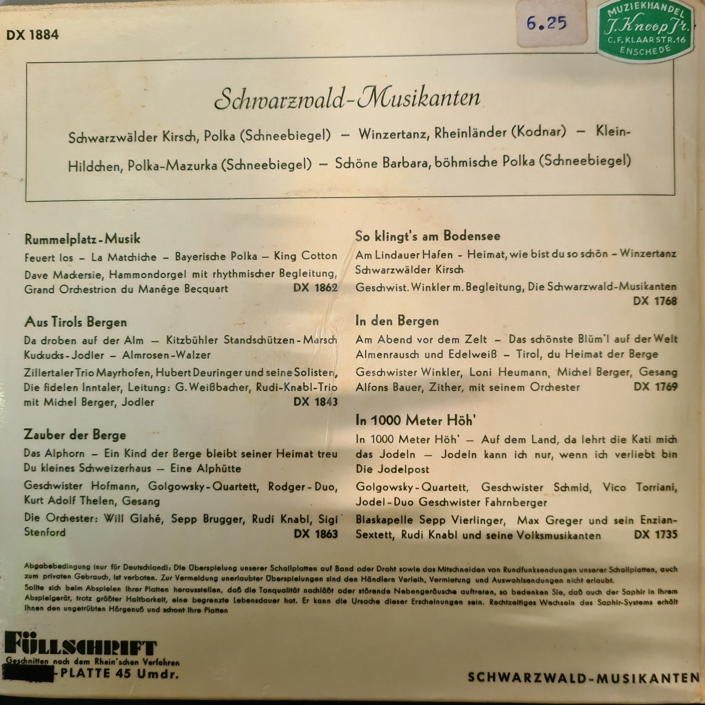 Black Forest Musicians - Black Forest Kirsch Polka (EP) 33697