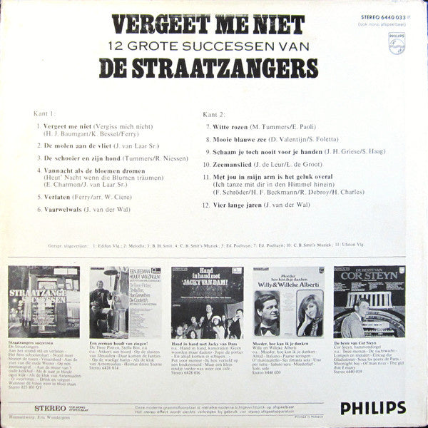 Street Singers – Vergissmeinnicht; 12 große Erfolge der Street Singers (LP) 43763