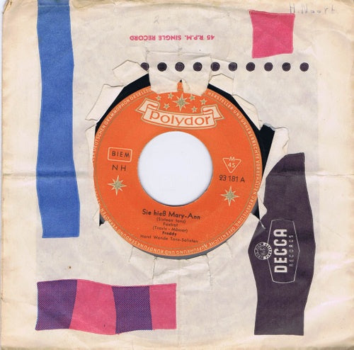 Freddy - Sie Hies Mary-Ann 34834 Vinyl Singles Vinyl Zeer Goed / Hoesje Generic "VINYLSINGLES.NL"