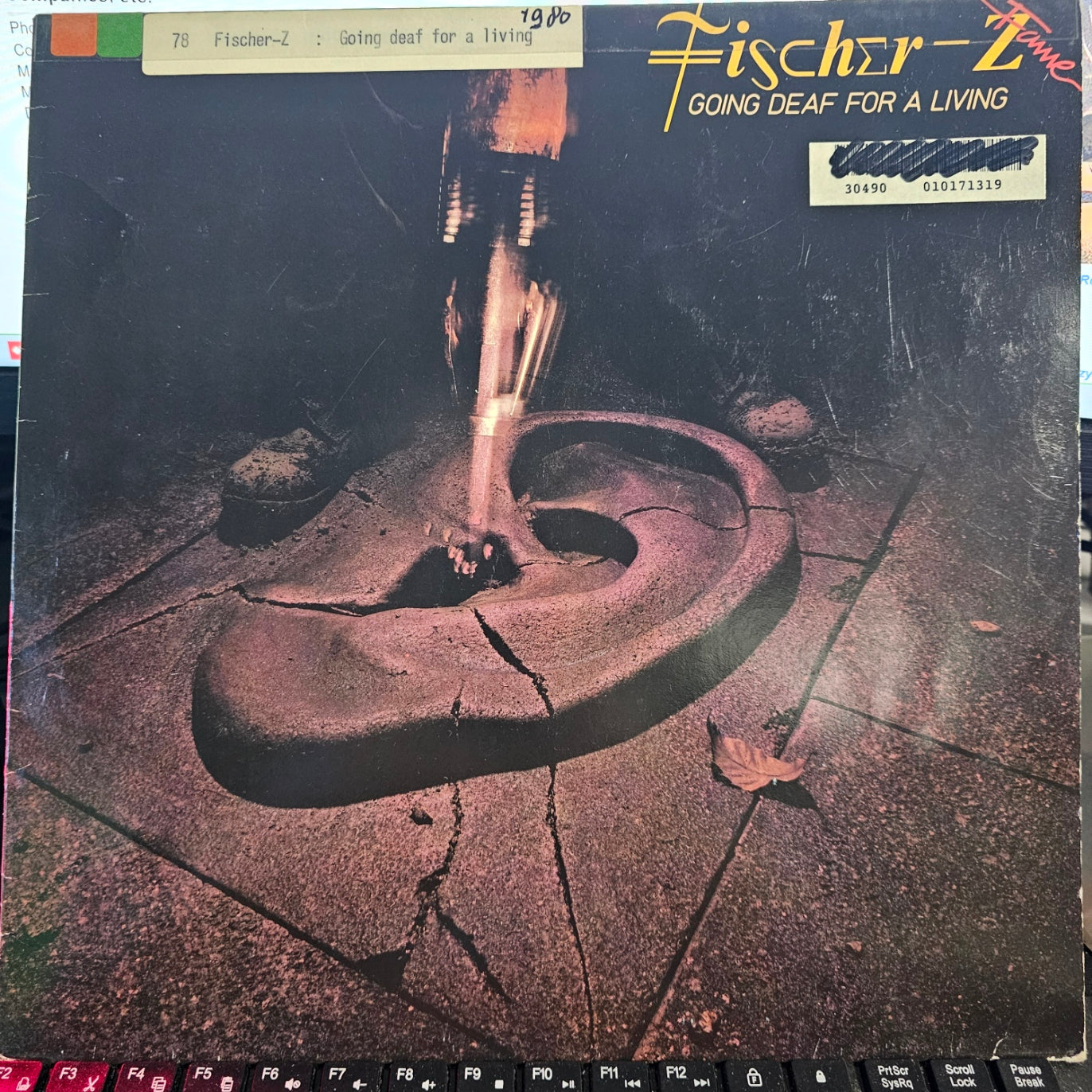 Fischer-Z - Going Deaf For A Living (LP) 51694 Vinyl LP Vinyl Goed / Hoes Zie Foto