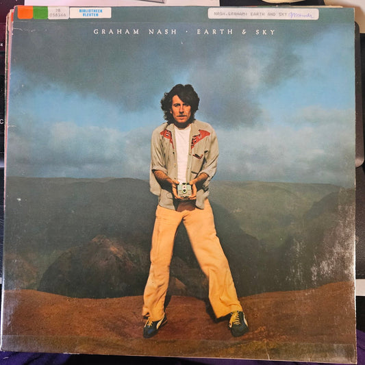 Graham Nash - Earth & Sky (LP) 51804 Vinyl LP Vinyl Goed / Hoes Zie Foto