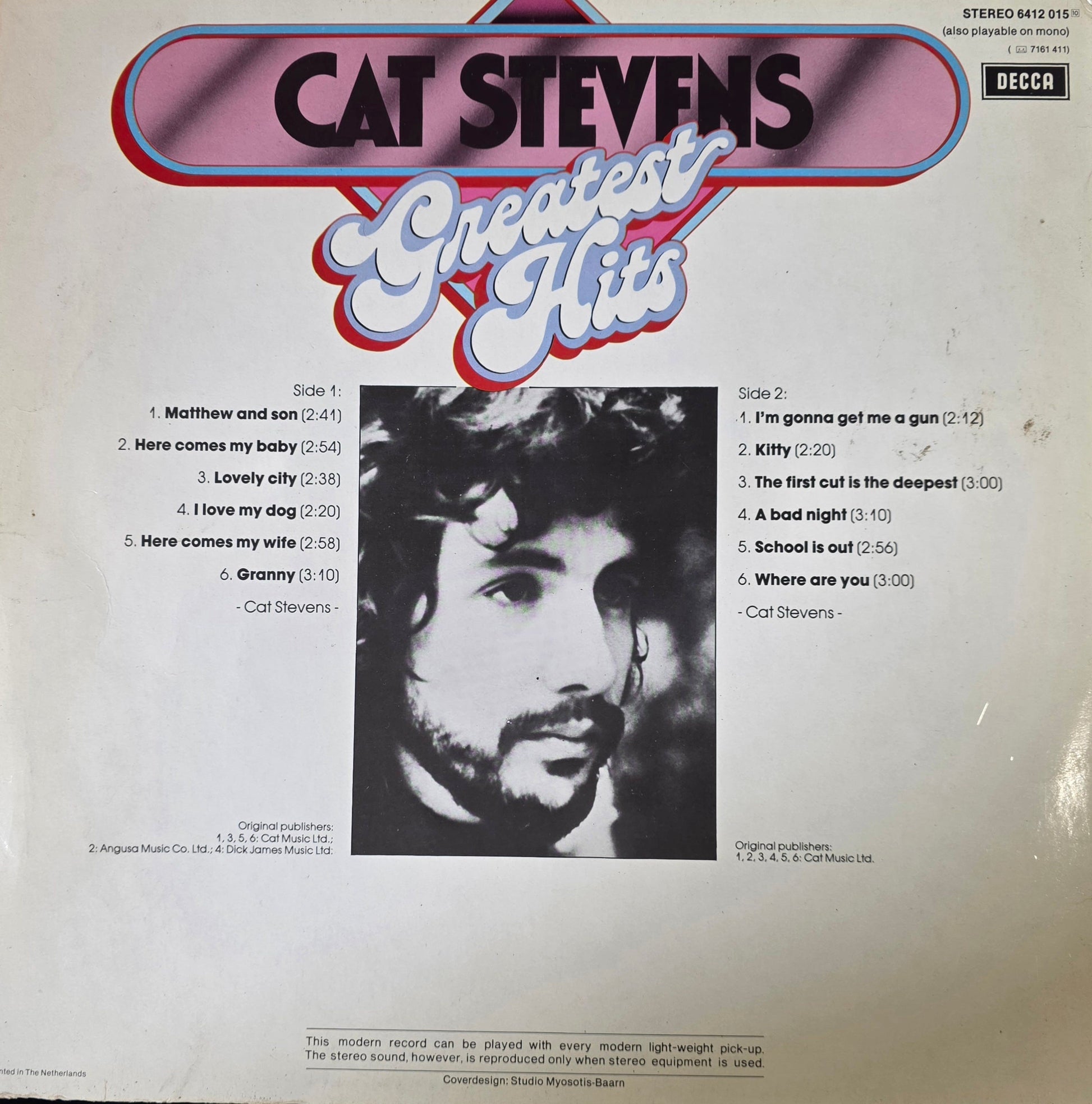 Cat Stevens - Greatest Hits (LP) Vinyl LP Vinyl Zeer Goed / Hoesje Goed "VINYLSINGLES.NL"