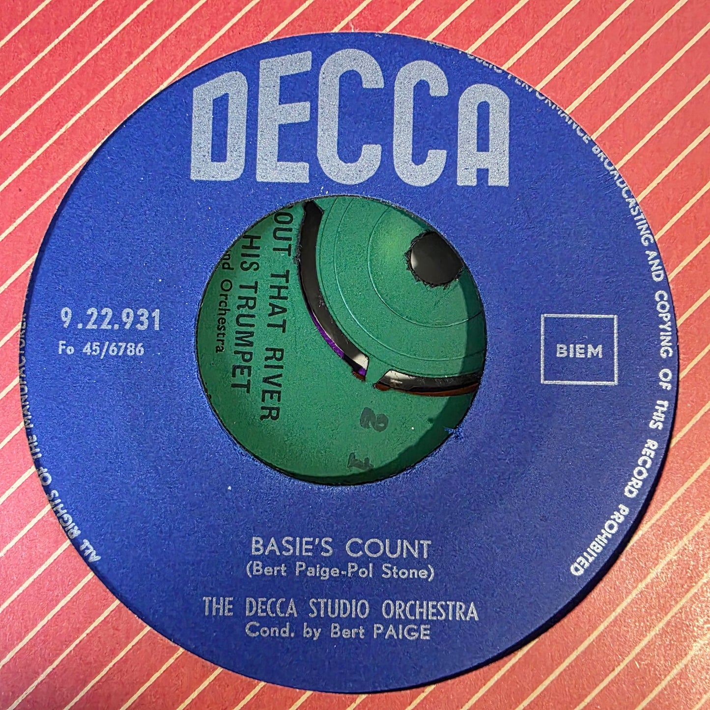 Decca Studio Orchestra - Sweet Beat Vinyl Singles Vinyl Zeer Goed / Hoesje Generic "VINYLSINGLES.NL"