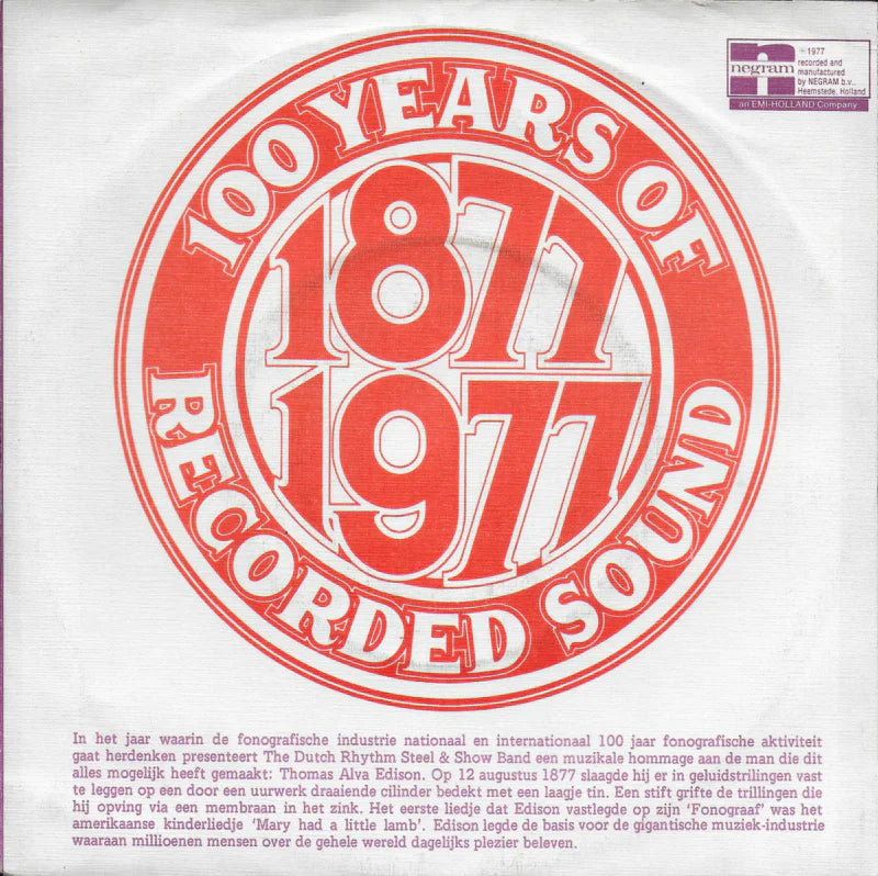 Dutch Rhythm Steel & Showband - Edison Vinyl Singles Vinyl Zeer Goed / Hoesje Goed "VINYLSINGLES.NL"