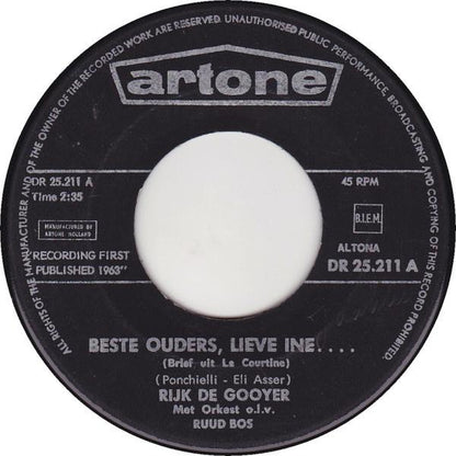 Rijk De Gooyer - Beste Ouders, Lieve Ine.... (Brief Uit La Courtine) 30890 Vinyl Singles Vinyl Goed / Hoes Goed