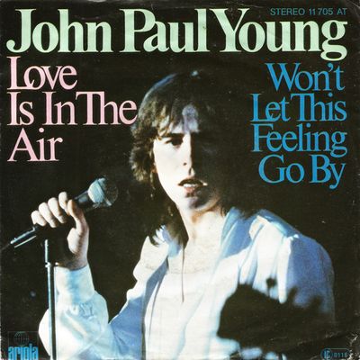 John Paul Young - Love Is In The Air Vinyl Singles Vinyl Zeer Goed / Hoesje Goed "VINYLSINGLES.NL"