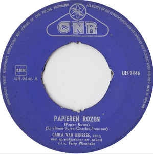 Carla van Renesse - Papieren Rozen 05015 Vinyl Singles Vinyl Zeer Goed / Hoesje Goed "VINYLSINGLES.NL"