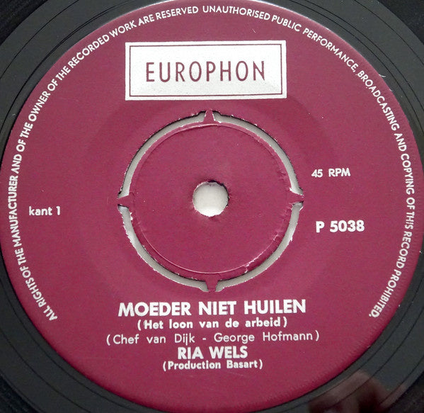 Ria Wels - Mutter weine nicht 17182