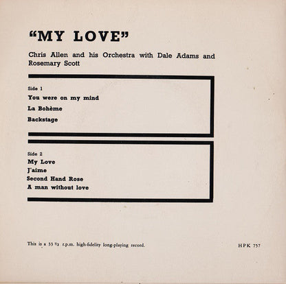 Chris Allen und seine Musik mit Dale Adams und Rosemary Scott – My Love 06441