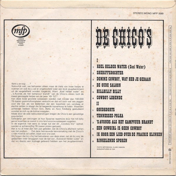 Chico's - Koel Helder Water (LP) 41016 Vinyl LP Vinyl Zeer Goed / Hoesje Goed "VINYLSINGLES.NL"