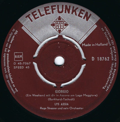 Lys Assia - Giorgio 03944 Vinyl Singles Vinyl Goed / Hoes Goed