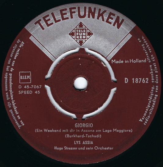 Lys Assia - Giorgio 03944 Vinyl Singles Vinyl Goed / Hoes Goed