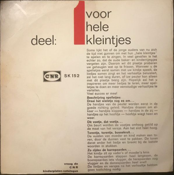 Various - Voor De Hele Kleintjes Deel 1 41555 Vinyl Singles Vinyl Goed / Hoes Goed