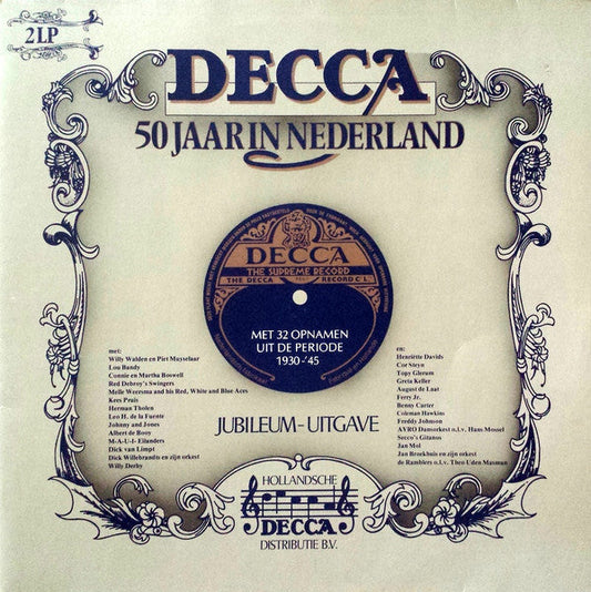 Various - Decca 50 Jaar In Nederland (LP) Vinyl LP Dubbel Vinyl (VG) <br> Hoes (G+)