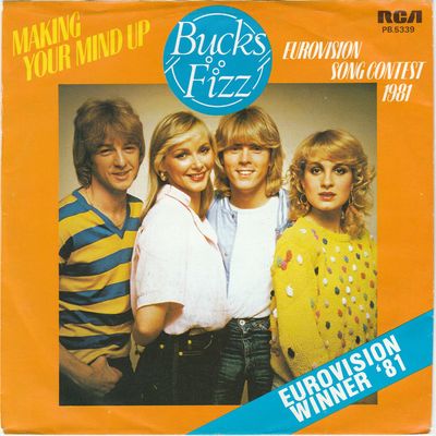Bucks Fizz - Making Your Mind Up (Eurovision Song Contest 1981) Vinyl Singles Vinyl Zeer Goed / Hoesje Goed "VINYLSINGLES.NL"