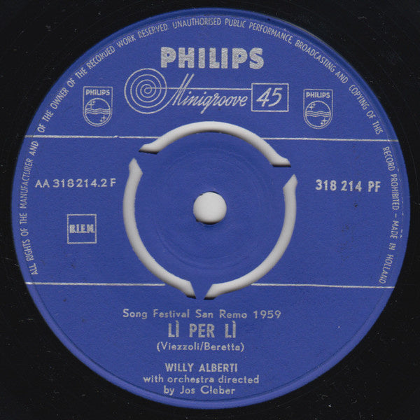 Willy Alberti - Piove (Ciao Ciao, Bambina) 18083