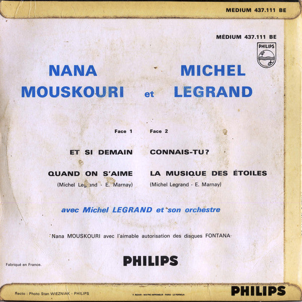 Nana Mouskouri & Michel Legrand - Et Si Demain 04557 Vinyl Singles EP Vinyl Goed / Hoes Goed