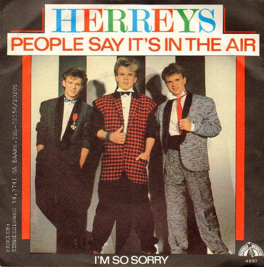 Herrey's - People Say It's In The Air Vinyl Singles Vinyl Zeer Goed / Hoesje Goed "VINYLSINGLES.NL"
