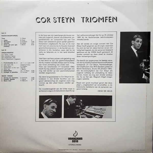 Cor Steyn - Triomfen (LP) 40430 Vinyl LP JUKEBOXSINGLES.NL   