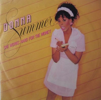 Donna Summer - She Works Hard For The Money Vinyl Singles Vinyl Zeer Goed / Hoesje Goed "VINYLSINGLES.NL"