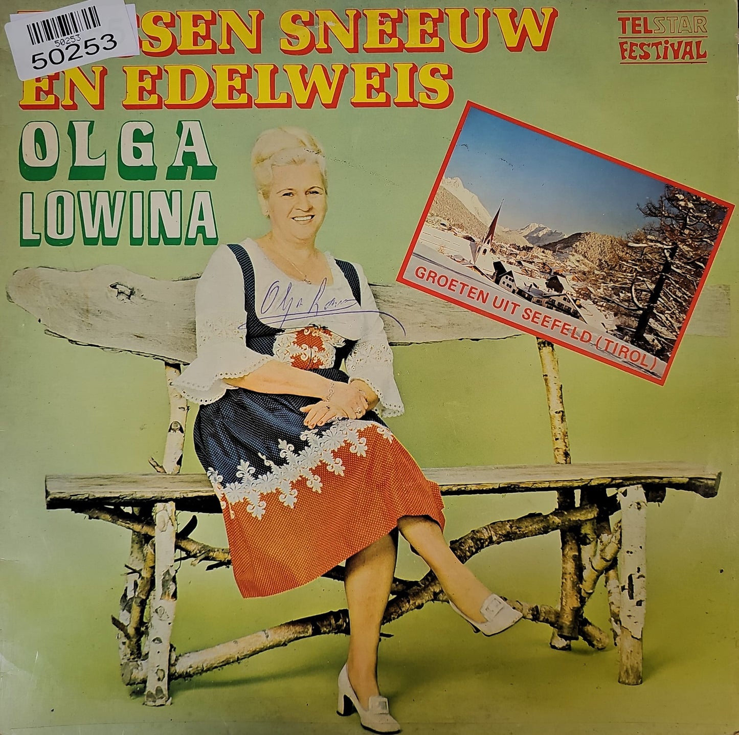 Olga Lowina - Tussen Sneeuw En Edelweis  (LP) 50253 Vinyl LP JUKEBOXSINGLES.NL   