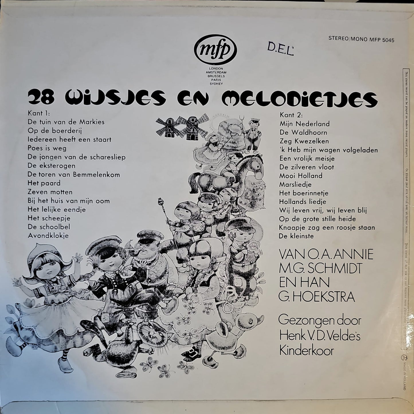 Henk v.d. Velde's Kinderkoor - 28 wijsjes en melodietjes (LP) 50430 Vinyl LP JUKEBOXSINGLES.NL   