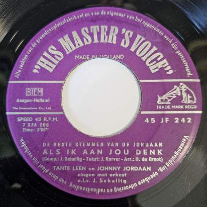 Tante Leen En Johnny Jordaan - Met Zo’n Wals Door Het Leven Te Zweven 40859 Vinyl Singles Vinyl Goed / Hoes Goed