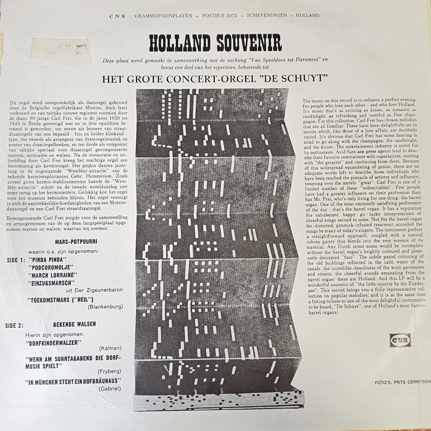 Draaiorgel De Schuyt - Holland Souvenit (LP) 52297 Vinyl LP Vinyl Goed / Hoes Goed