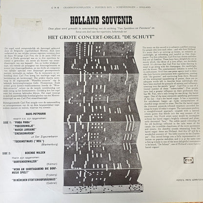 Draaiorgel De Schuyt - Holland Souvenit (LP) 52297 Vinyl LP Vinyl Goed / Hoes Goed
