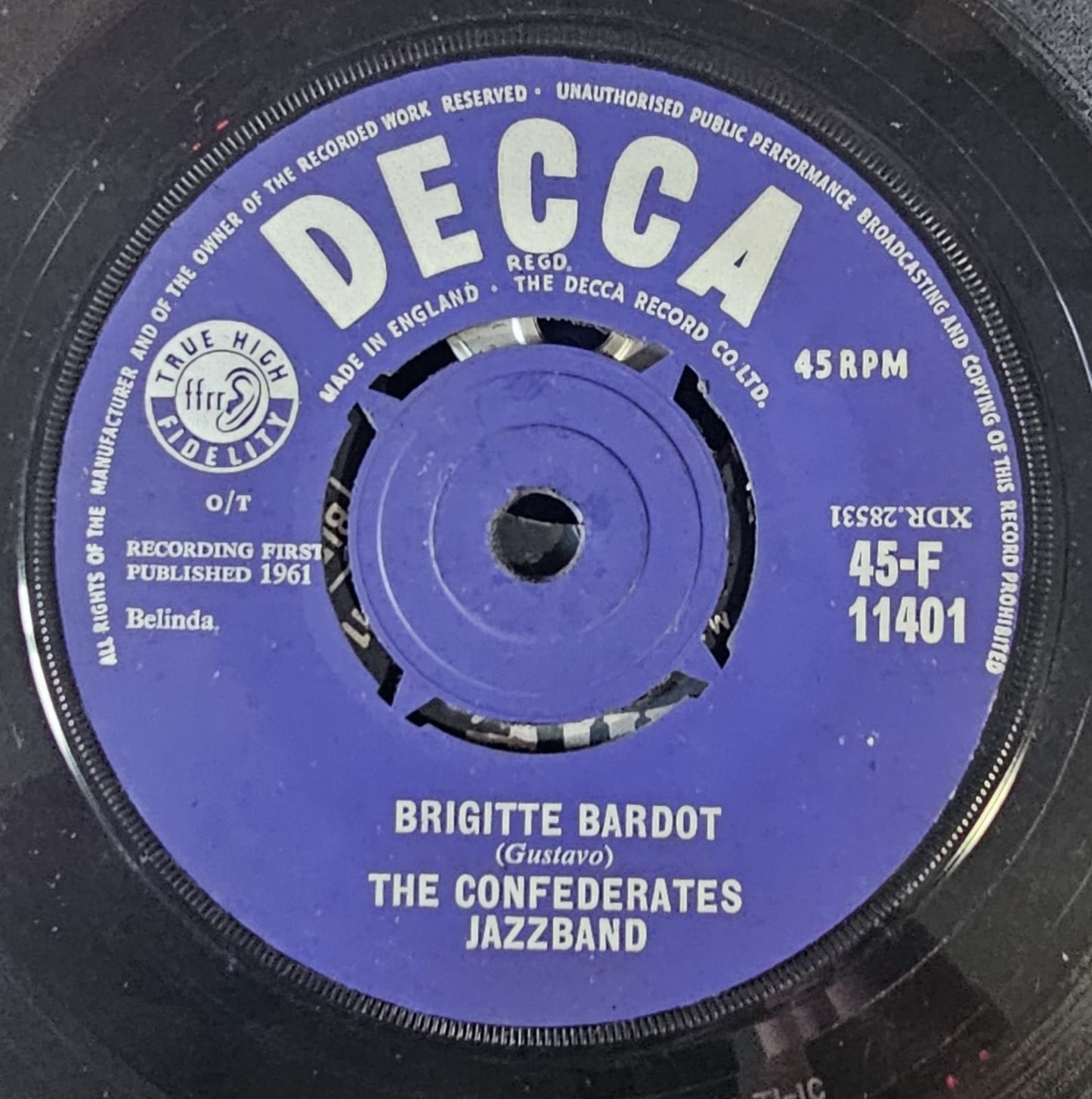 Confederates Jazzband - Brigitte Bardot 42556 vinylsingle Vinyl Goed / Hoes Generic